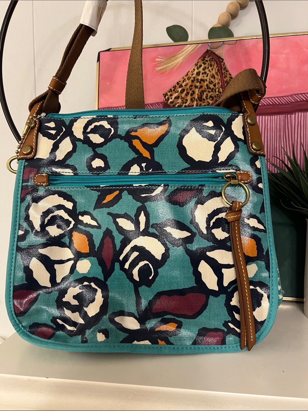 Fossil NWT Keyper Crossbody Rose
